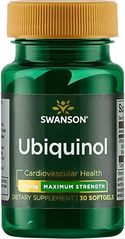 Coenzyme active Q10 kaneka 200mg ubiquinol ubiquinol 30 gélules SWANSON