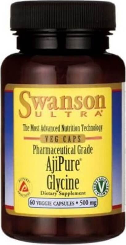 Ajipure glycine 500mg 60 gélules de SWANSON