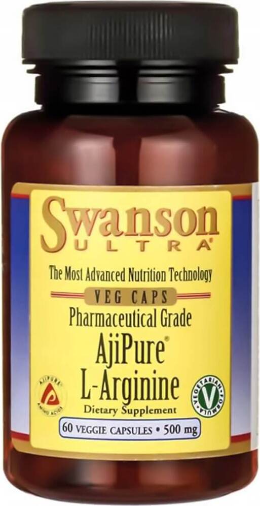 L-arginine ajipure L-arginine 500mg 60 gélules de SWANSON