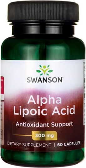 ALA acide alpha lipoïque acide alpha lipoïque 300mg 60 gélules de SWANSON