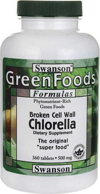 Chlorelle paroi cellulaire brisée 500mg 360 comprimés de SWANSON