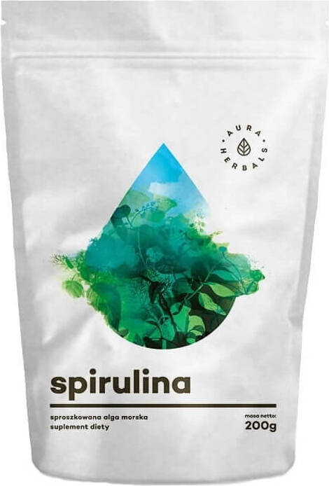 Poudre de spiruline poudre d'algues marines 200g AURA HERBALS