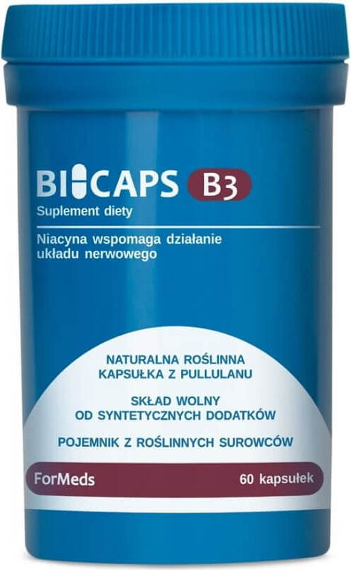 Bicaps vitamine B3 500mg 60 portions 60 gélules FORMEDS