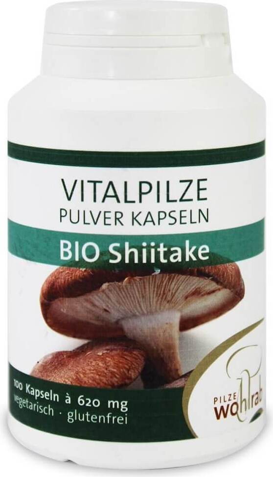 Champignons shiitake (hardwort japonais) BIO 100 gélules - PILZE WOHLRAB