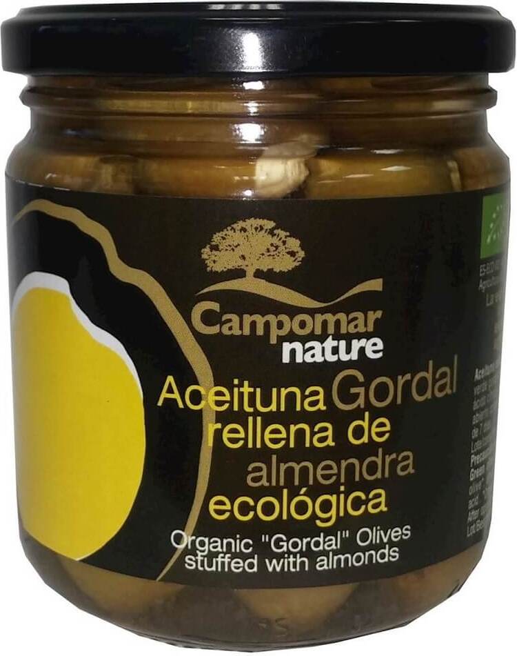 Olives vertes Gordal aux amandes BIO 350 g - CAMPOMAR NATURE