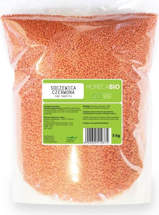Lentilles rouges BIO 5 kg - HORECA