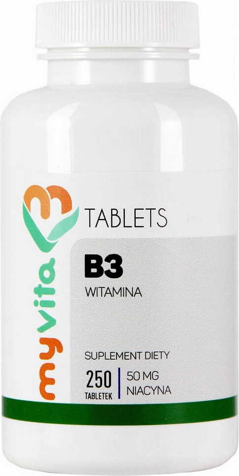 Vitamine B3 Niacine 50mg MYVITA 250 comprimés