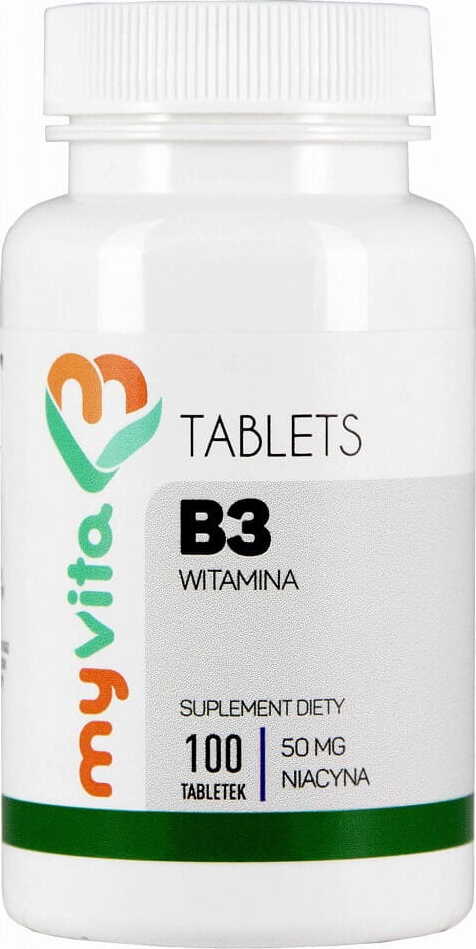 Vitamine B3 Niacine 50mg 100 comprimés MYVITA