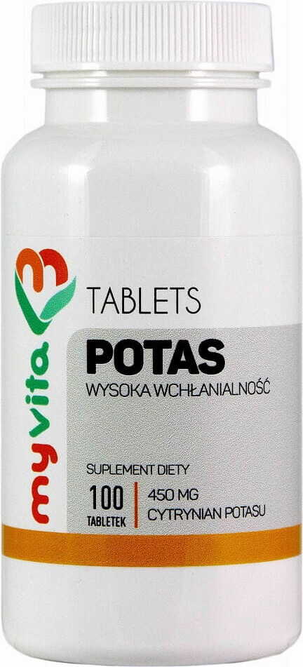 Potassium citrate de potassium 450mg 100 comprimés MYVITA