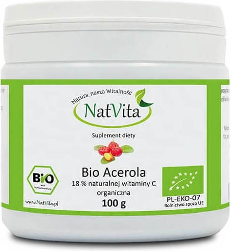 Acérola BIO 18% vitamine C issue de cerises acérola 100g NATVITA