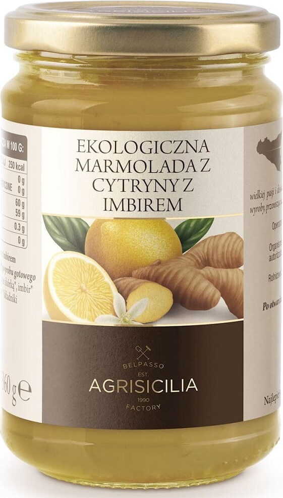 Marmelade de citron au gingembre BIO 360 g - AGRISICILIA
