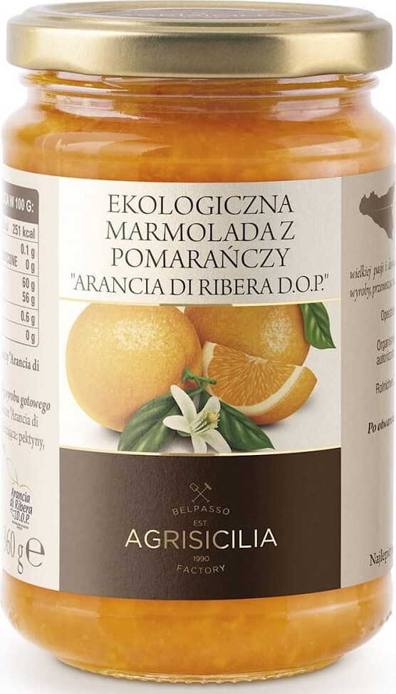 Marmelade d'Orange BIO 360 g - AGRISICILIA