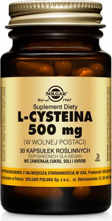 L-cystéine L-cystéine 500mg 30 gélules SOLGAR