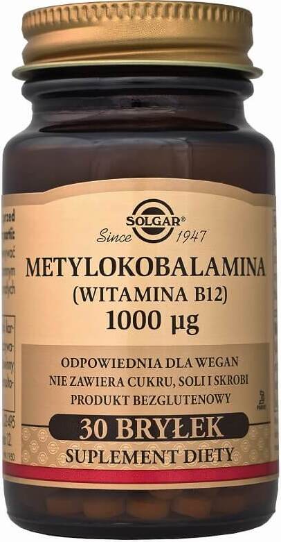 Vitamine B12 méthylcobalamine 1000 µg 30 pépites de SOLGAR