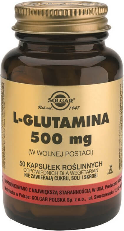 L-glutamine sous forme libre 500 mg 50 gélules SOLGAR