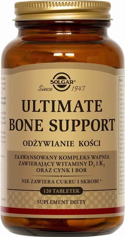 Complexe de calcium avancé avec vitamine D3 K2, zinc et bore support osseux ultime 120 comprimés SOLGAR