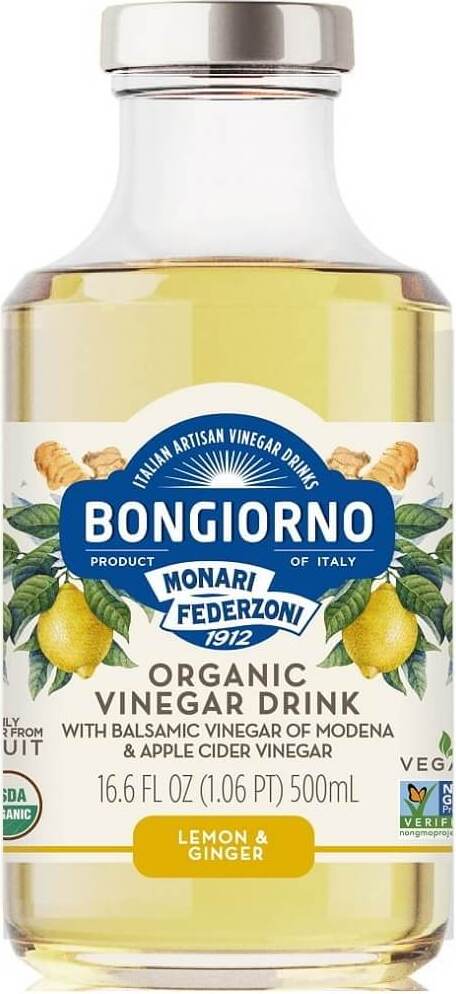 Boisson aromatisée citron-gingembre au vinaigre balsamique de modène BIO 500 ml - BONGIORNO
