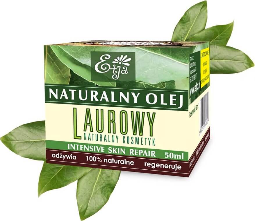 Huile de laurier naturelle non raffinée Réparateur intensif de la peau 50 ml ETJA