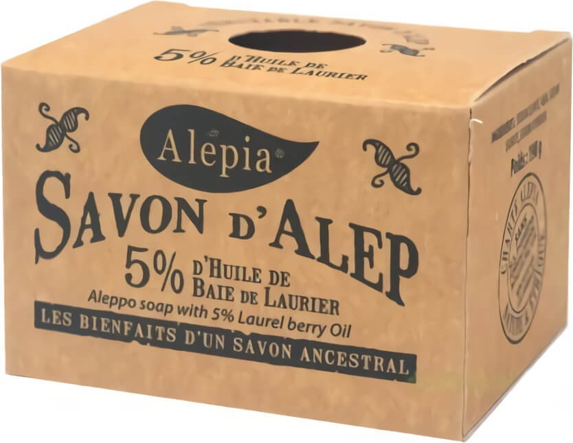Savon d'alep 5% huile de laurier 190 g - ALEPIA