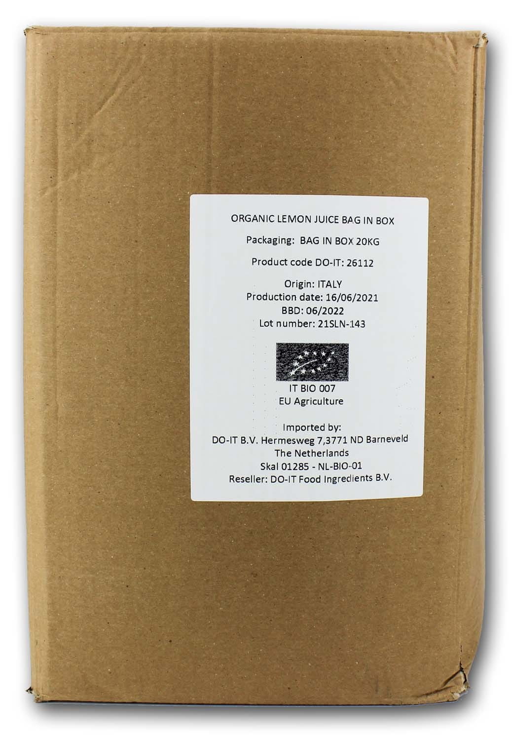 Jus de citron BIO 20 kg - HORECA (pour ça)