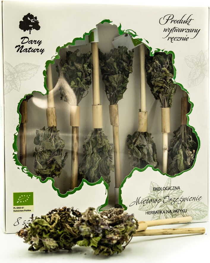 Thé à la menthe sur stick rafraîchissant BIO (8 x 3 g) - CADEAUX DE LA NATURE