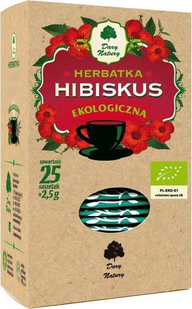 Tisane BIO à l'hibiscus (25 x 25 g) - CADEAUX DE LA NATURE