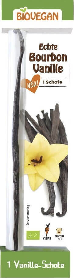 Gousse de vanille bourbon BIO sans gluten (1 pièce a) - BIO VEGAN