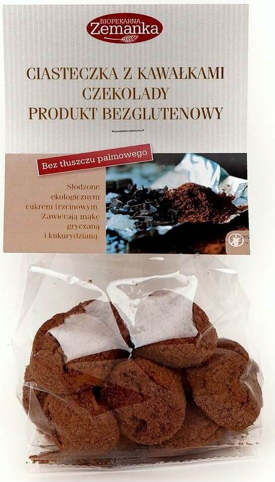 Biscuits aux pépites de chocolat sans gluten BIO 100 g - ZEMANKA