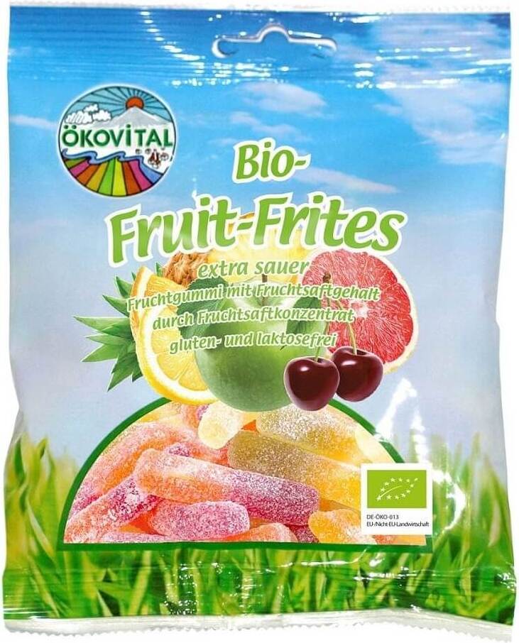 Pâtes de fruits acides sans lactose sans gluten BIO 100 g - OKOVITAL