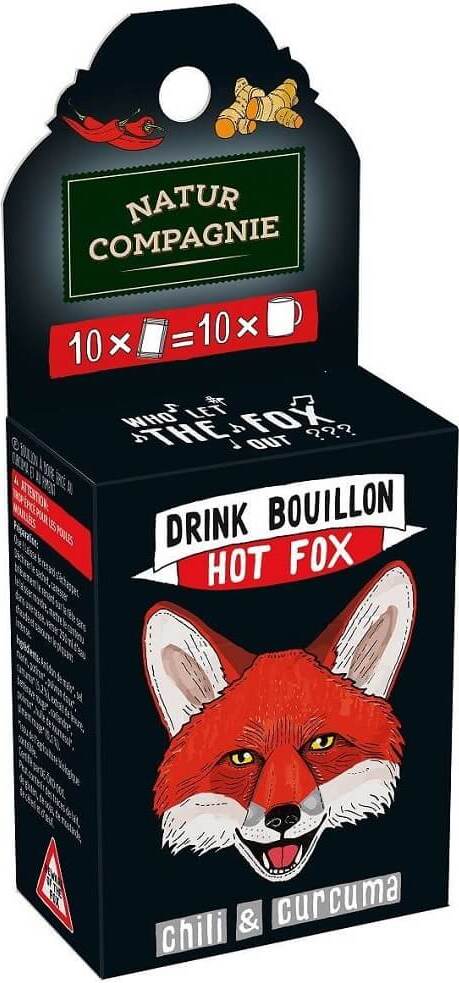 Bouillon à boire en sachets au piment et curcuma BIO (10 x 7 g) - NATUR COMPAGNIE