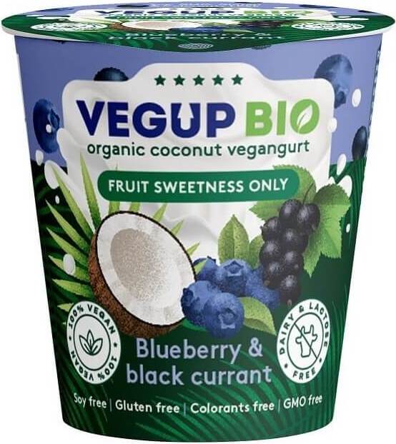 Produit noix de coco cassis - myrtille sans gluten BIO 140 g - VEGUP BIO