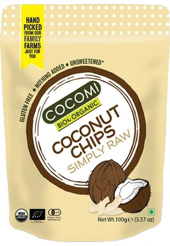 Chips de noix de coco au four sans gluten BIO 100 g - COCOMI