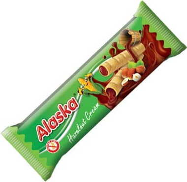 Tubes de maïs farcis à la crème - noix sans gluten 18 g ALASKA