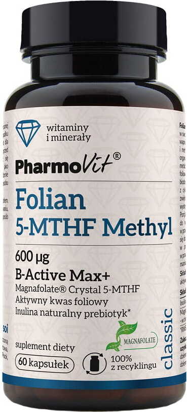 Folian 5 - mthyl 600mcg b - actif max + 60 gélules PHARMOVIT