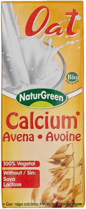 Boisson d'avoine au calcium BIO 200 ml NATURGREEN