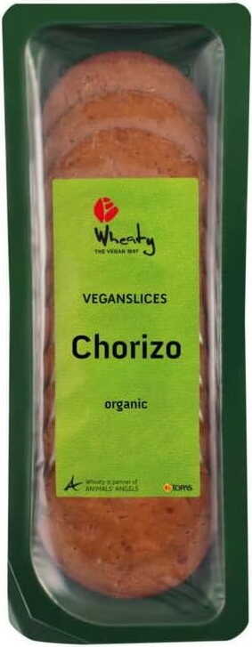 Chorizo végétalien en tranches BIO 80 g - WHEATY