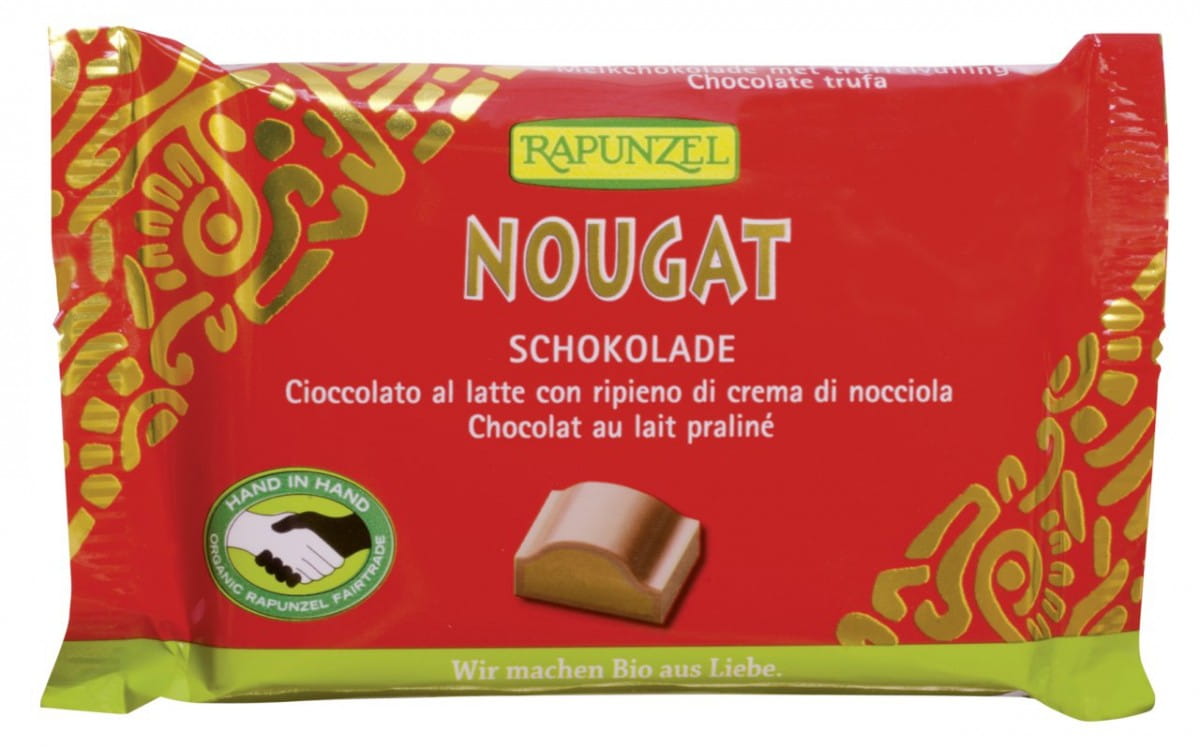 Chocolat au nougat équitable BIO 100 g - RAIPONCE