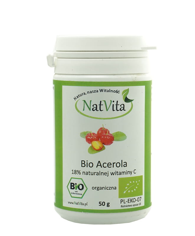Acérola BIO 18% vitamine C issue de la cerise acérola 50g NATVITA