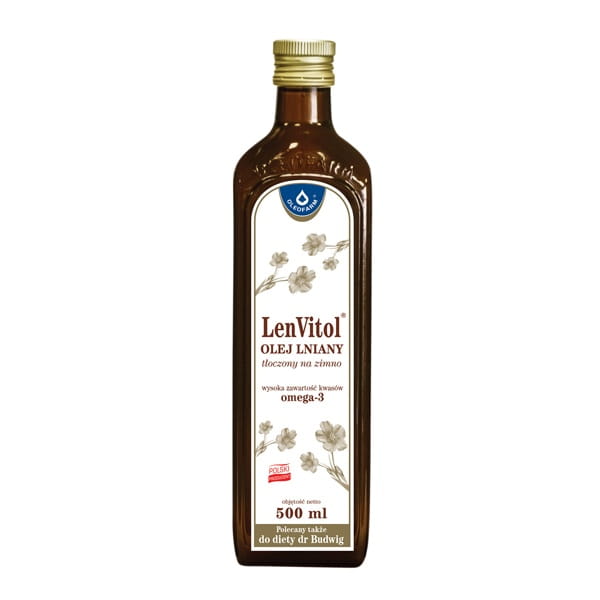 Lenvitol huile de lin pressée à froid 500ml OLEOFARM