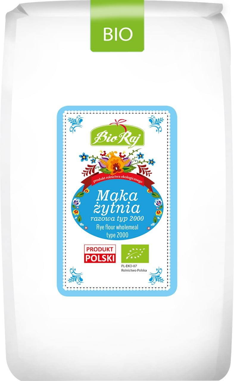 Farine complète de seigle type 2000 BIO 1 kg - BIO RAJ