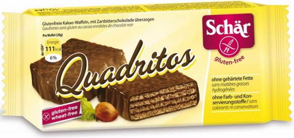 Gaufrettes Quadritos sans gluten au chocolat 40 g SCHÄR
