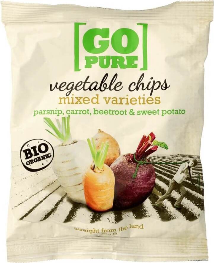 Chips de légumes mix sans gluten BIO 40 g GO PURE