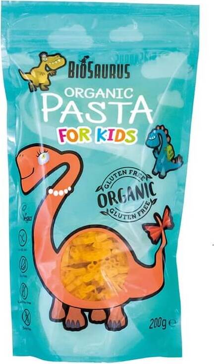 Pâtes sans gluten pour enfants BIO 200 g BIOSAURUS