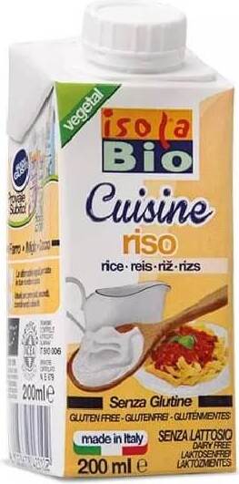 Crème cuisson riz sans gluten BIO 200 ml ISOLA bio