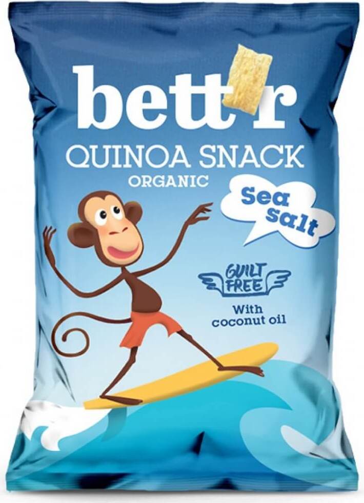 Chips de quinoa au sel de mer sans gluten BIO 50 g BETTR