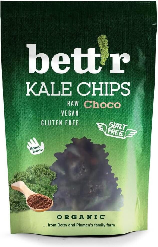 Chips de kale au cacao sans gluten BIO 30 g BETTR