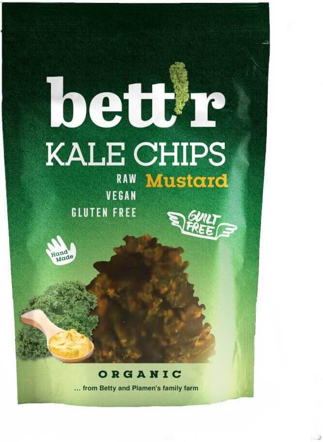 Chips de kale avec un morceau de pain sans gluten BIO 30 g BETTR