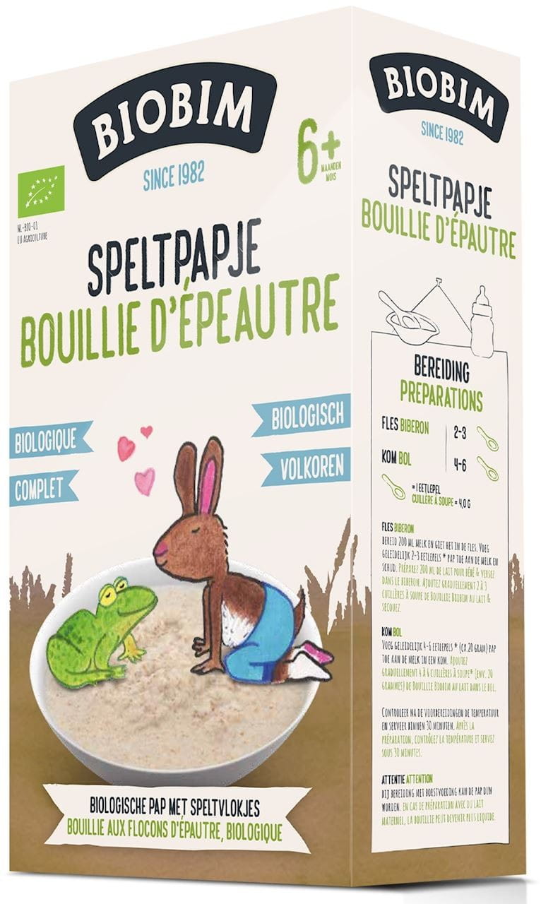 6 mois de bouillie complète d'épeautre à la vitamine B1 BIO 250 g - BIOBIM