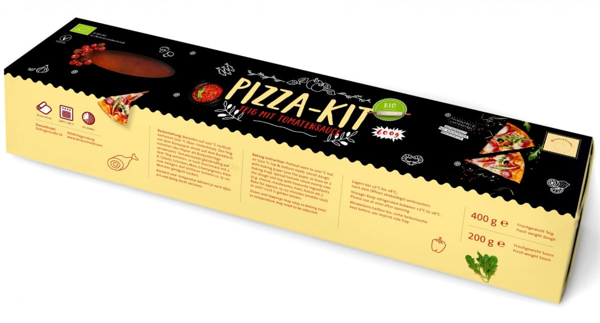 Pâte à pizza BIO 400 g + sauce tomate (pot) BIO 200 g - DONAU STRUDEL