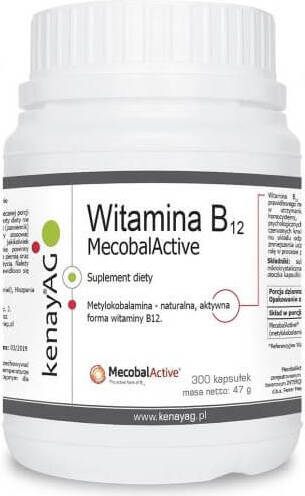 Vitamine B12 mecobalactice methylcobalamine 500mcg 300 gélules KENAY